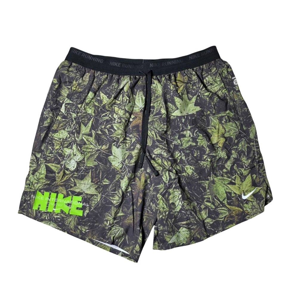 Nike Stride 7" Dri-FIT Camo Green Running Shorts Men's Small NWT IH4512-012 - Picture 1 of 11